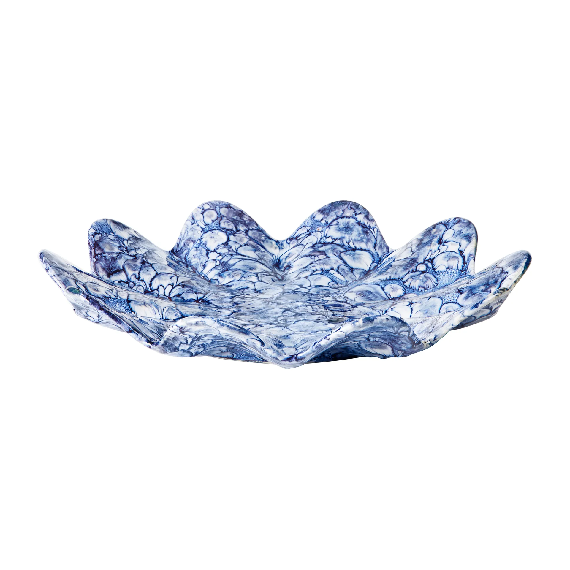 Lilja decoratieschaal Ø38 cm, Intense blue-white Broste Copenhagen