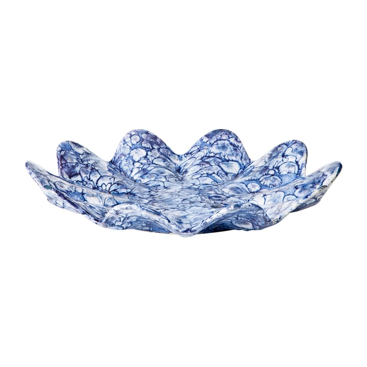 Lilja decoratieschaal Ø38 cm - Intense blue-white - Broste Copenhagen