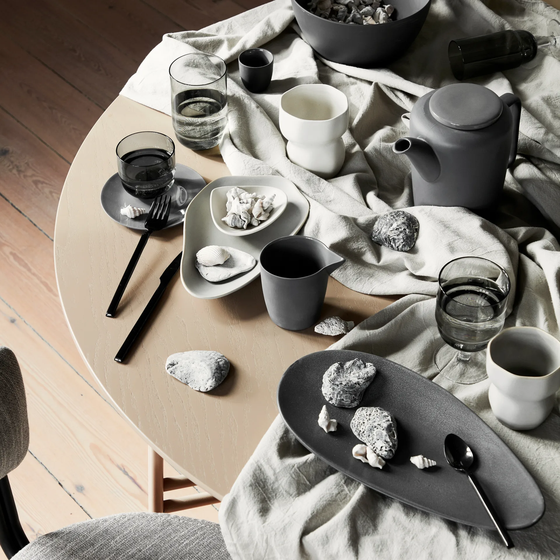 Limfjord bord 16x32 cm, Soft grey Broste Copenhagen