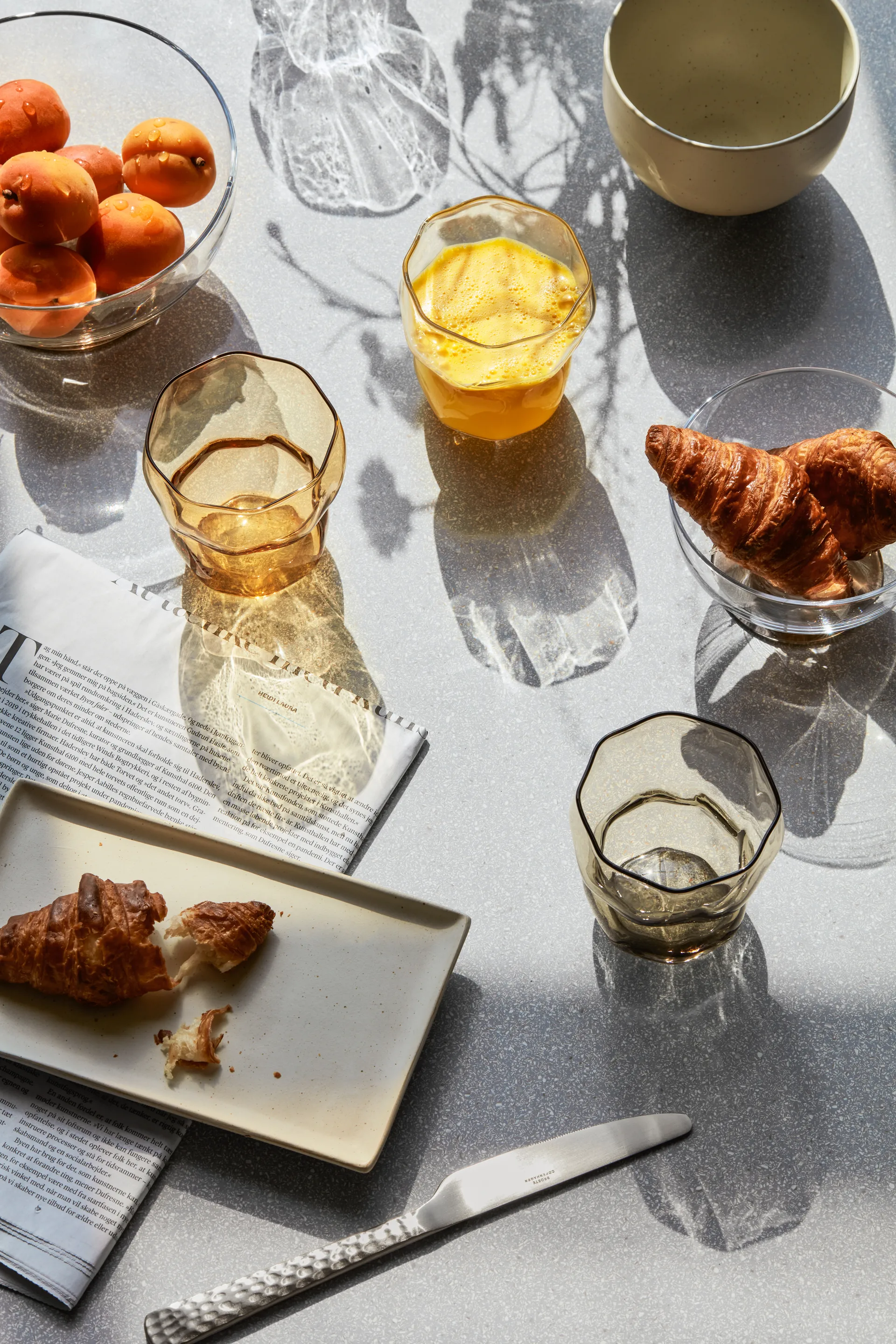 Limfjord drinkglas 25 cl, Light grey Broste Copenhagen