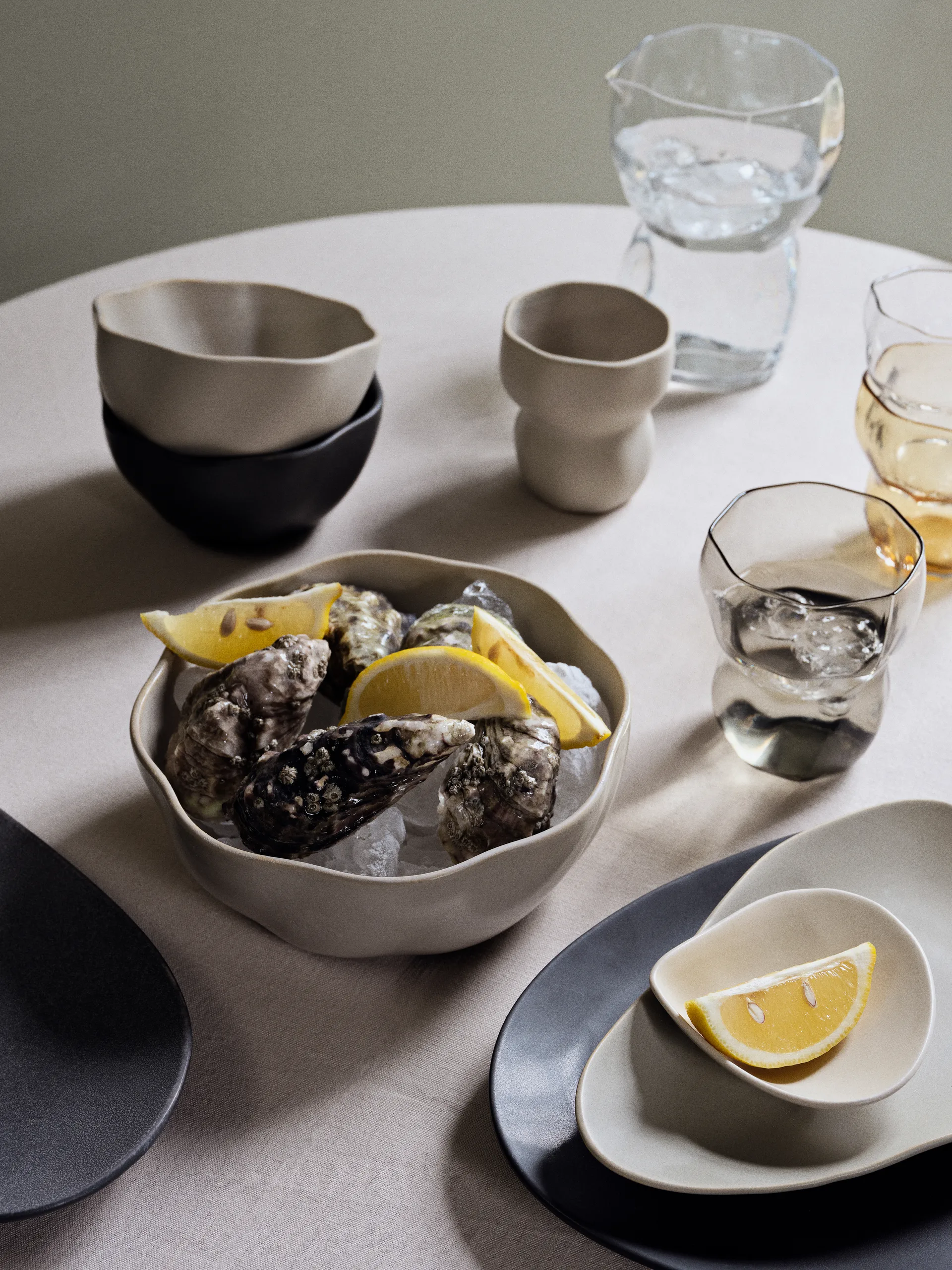 Limfjord schaal Ø14 cm, Light grey Broste Copenhagen