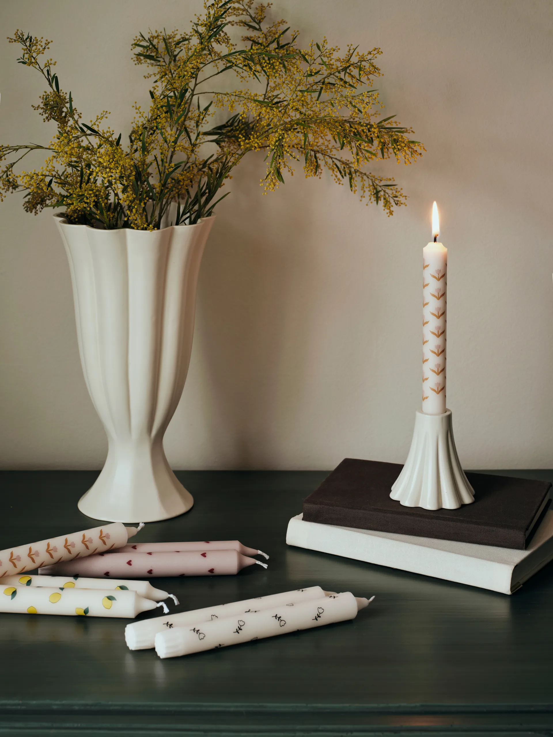 Mai kroonlicht 2-pack, Wit-zwart Broste Copenhagen