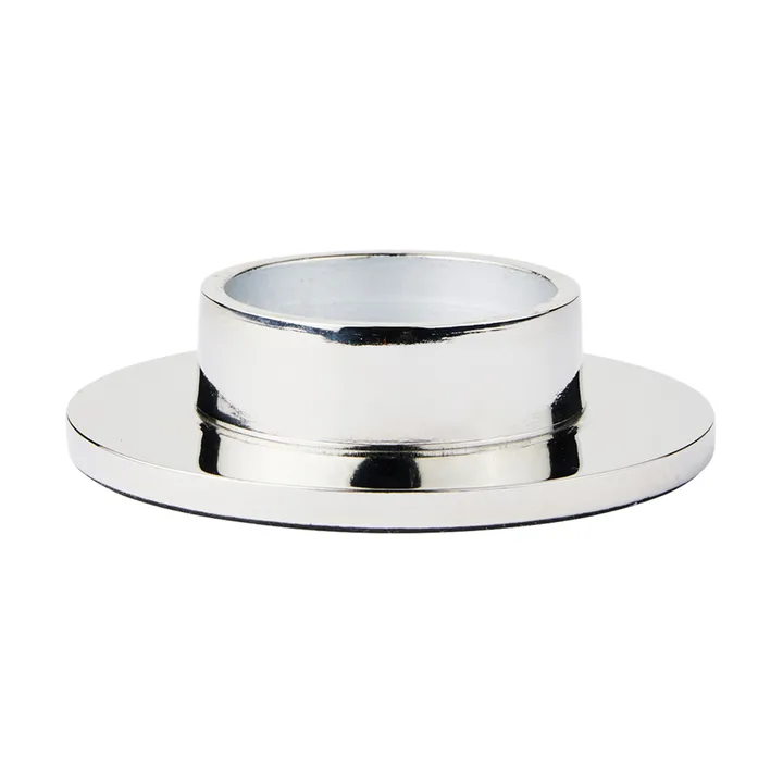 Maro kandelaar voor stompkaarsen - Zilverafwerking, 4 cm - Broste Copenhagen