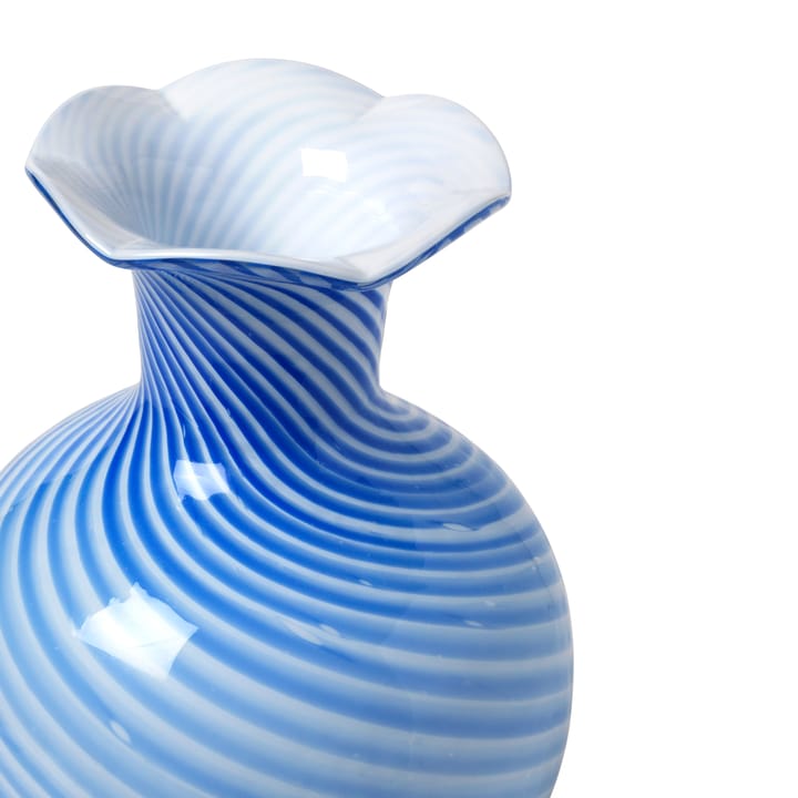 Mella vaas 30 cm, Intense blue-off white Broste Copenhagen
