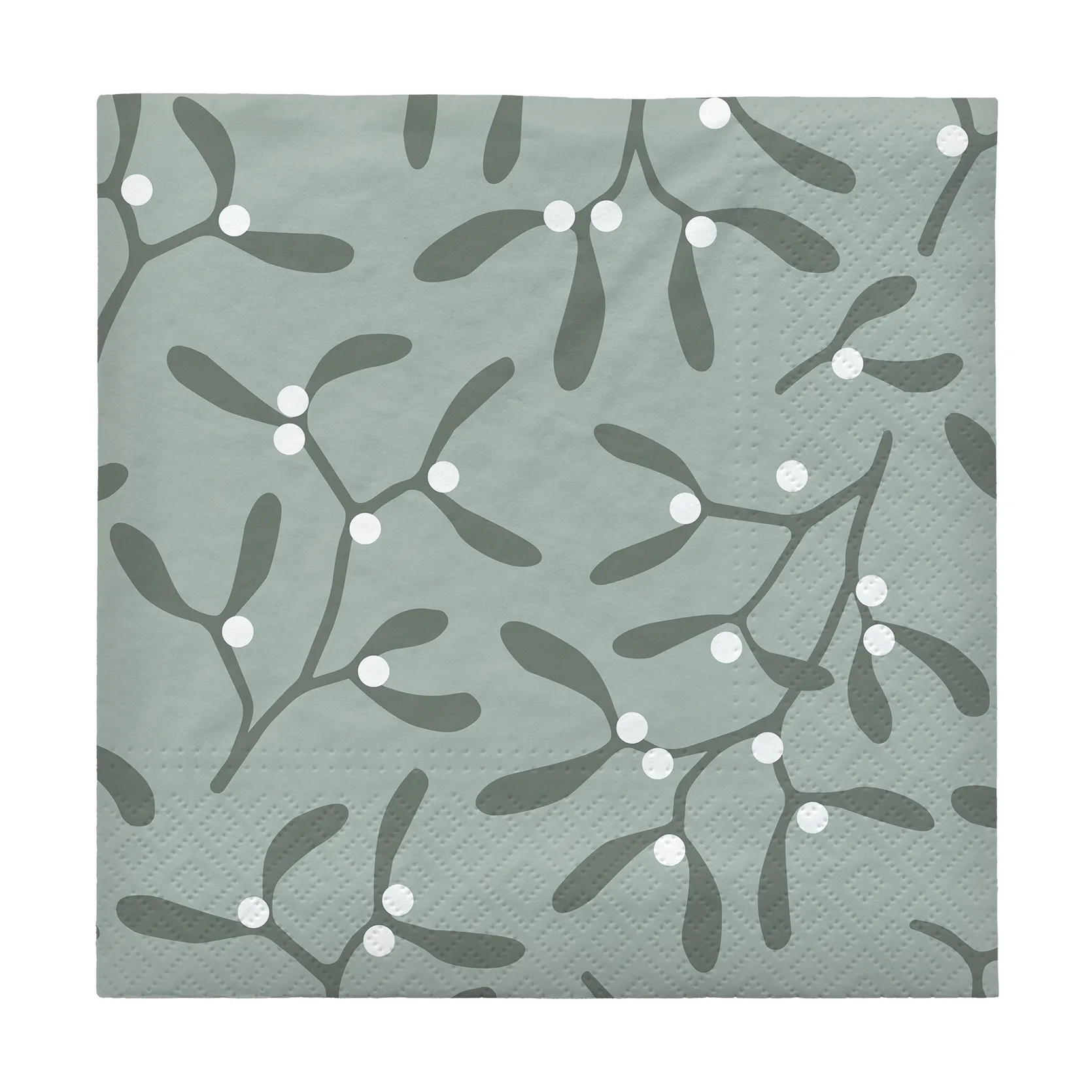 Mistletoe papieren servet 33x33 cm 20-pack, White Broste Copenhagen