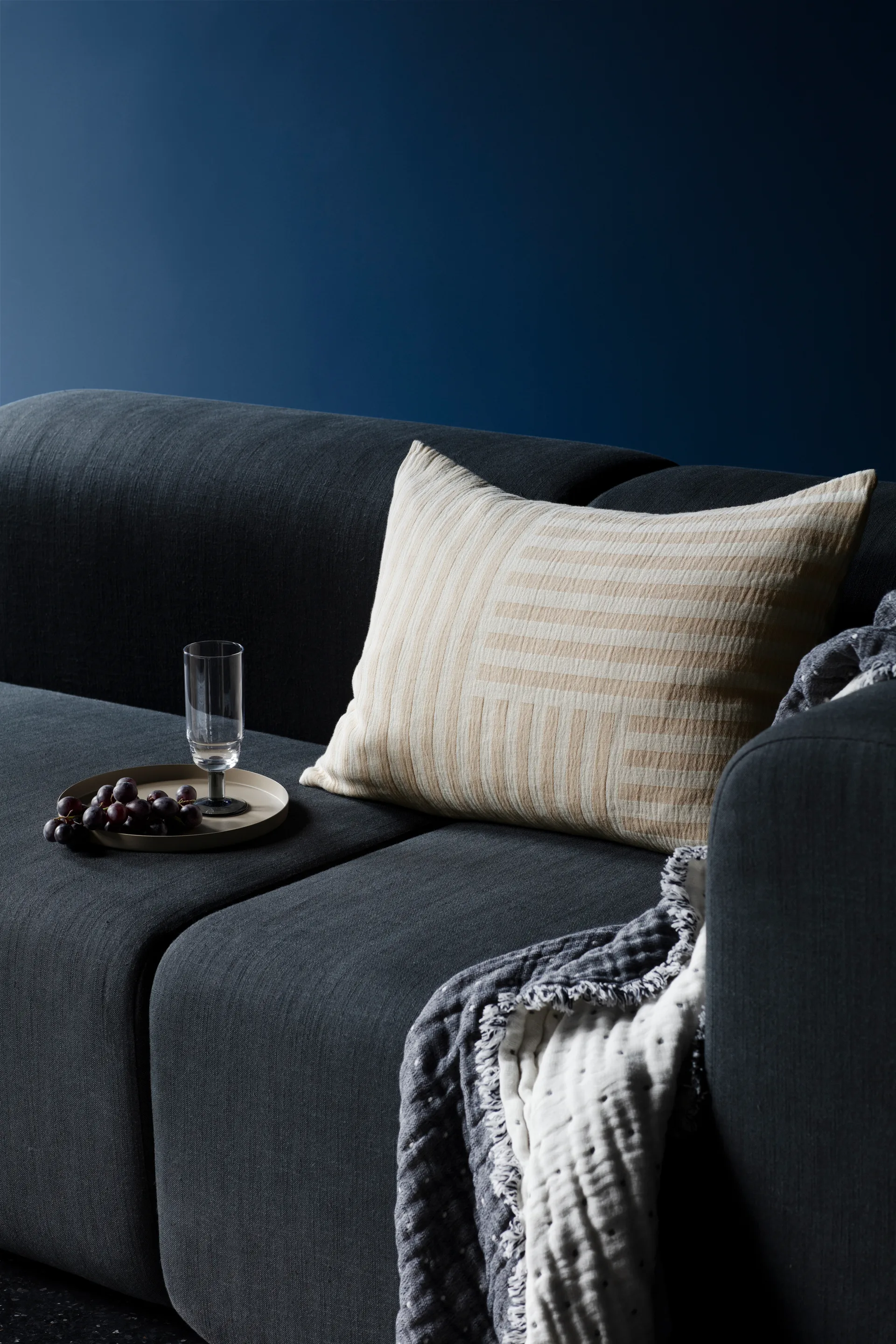 Nordic Bistro champagneglas 20 cl, Clear-smoke stem Broste Copenhagen