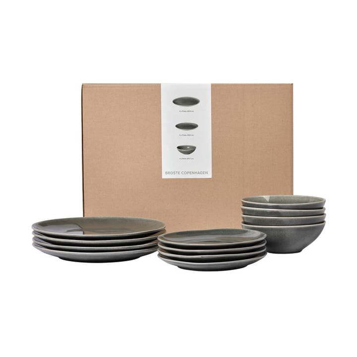 Nordic Rain serviesset, 12-delig Broste Copenhagen