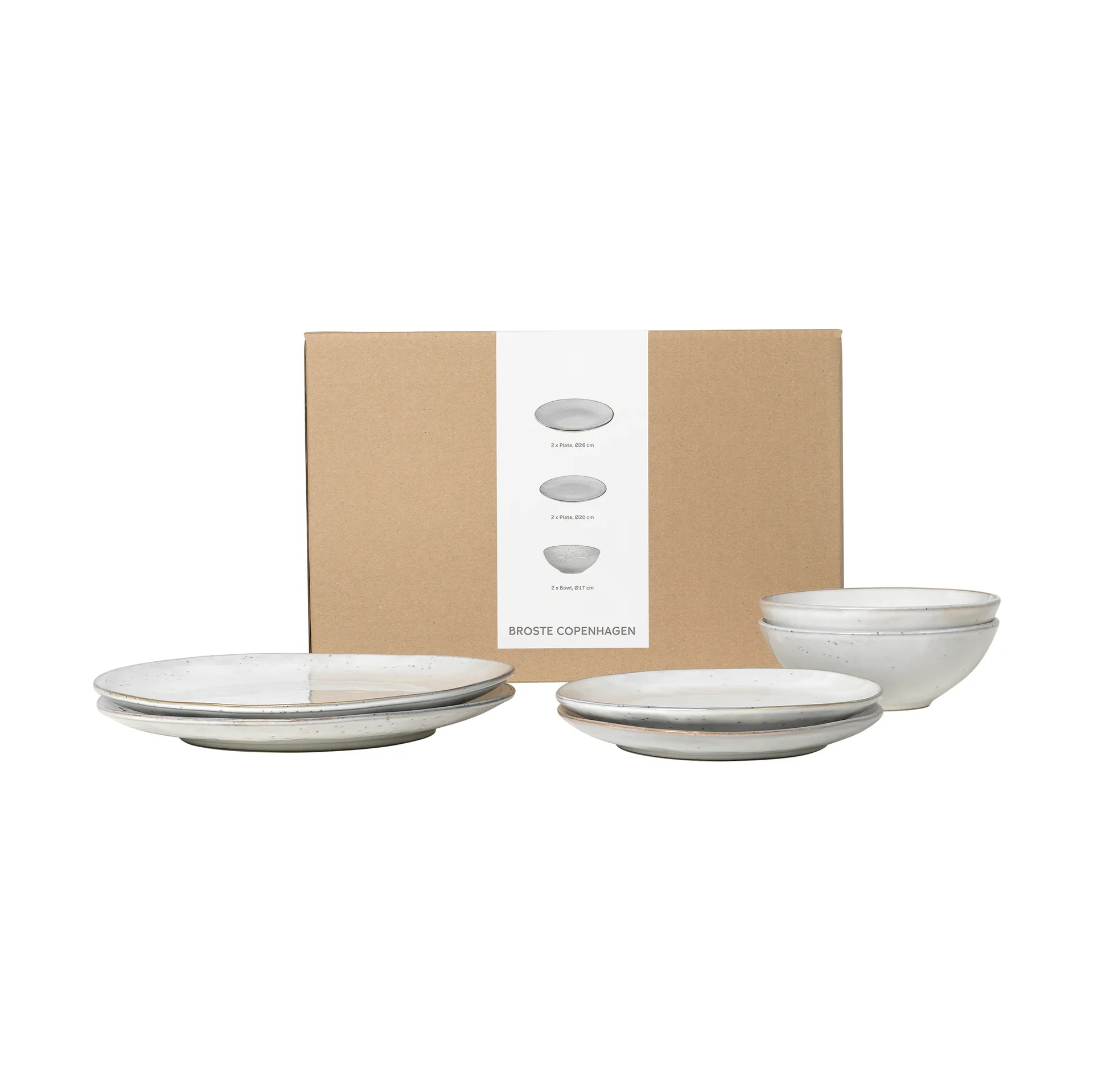 Nordic Sand dinerset voor twee, 6-delig Broste Copenhagen