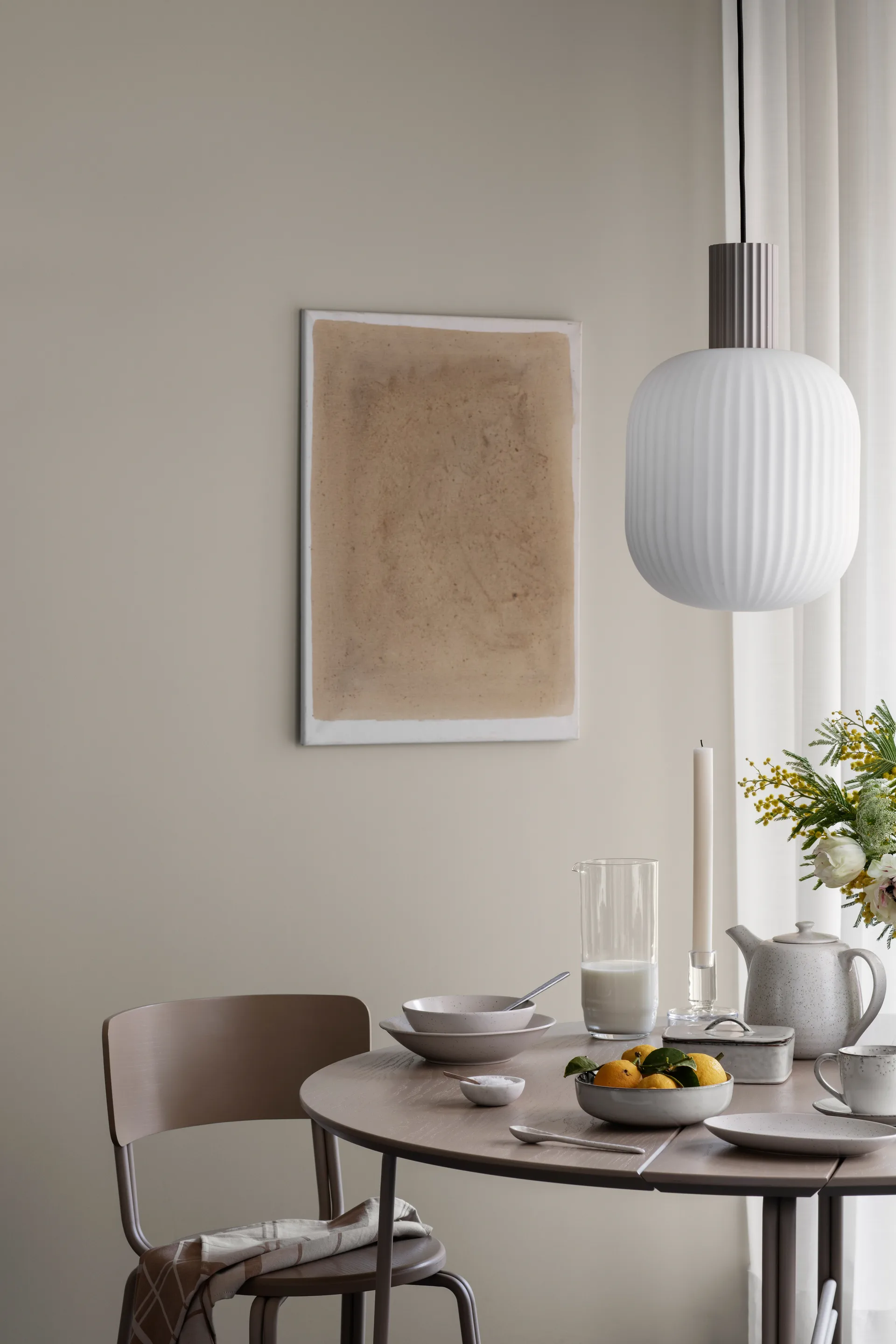 Nordic Sand pastabord, Ø 22,5 cm. Broste Copenhagen