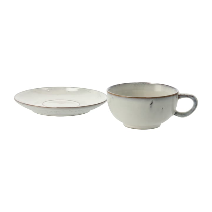 Nordic Sand theekop met schotel, 5,8 cm. Broste Copenhagen