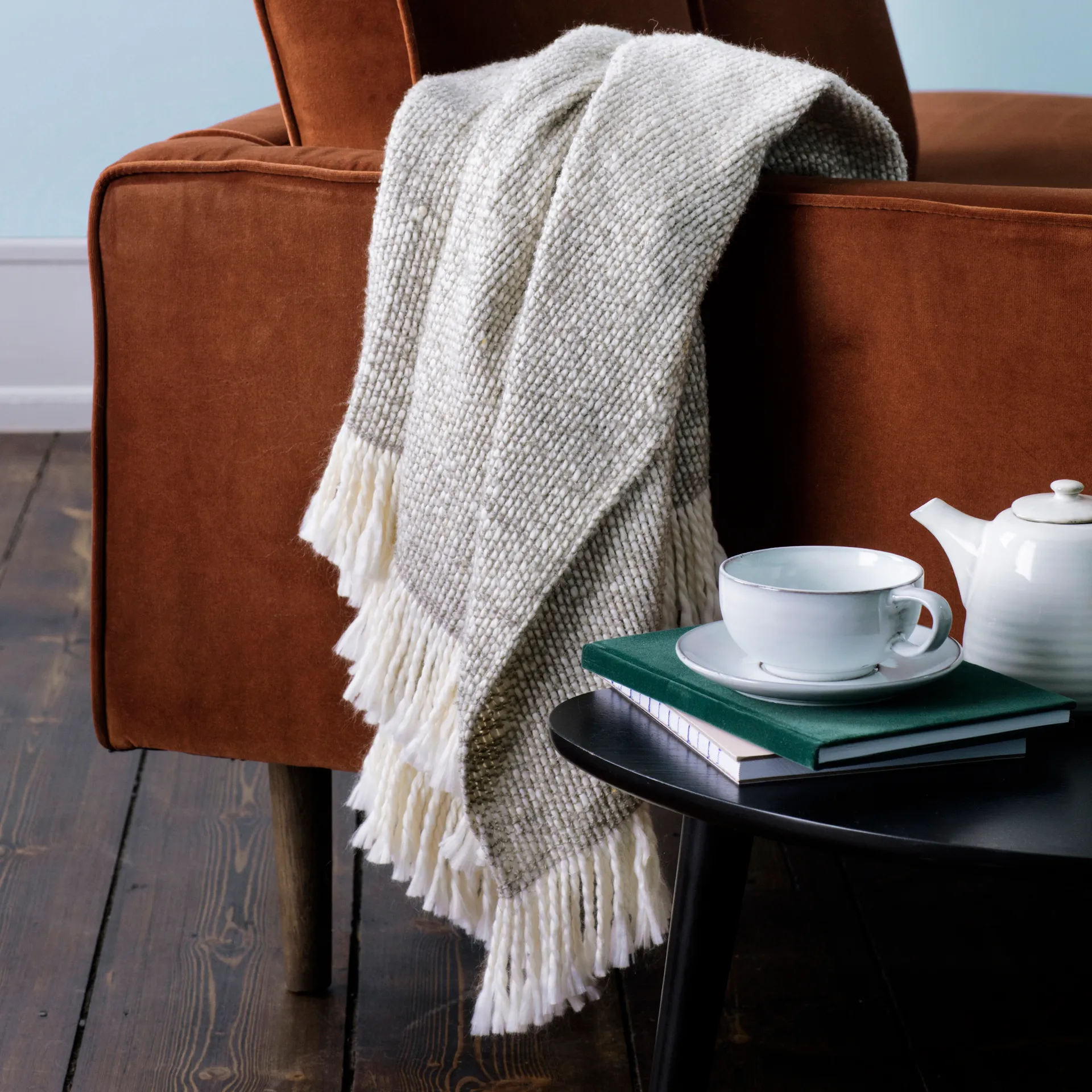 Nordic Sand theekop met schotel, 5,8 cm. Broste Copenhagen