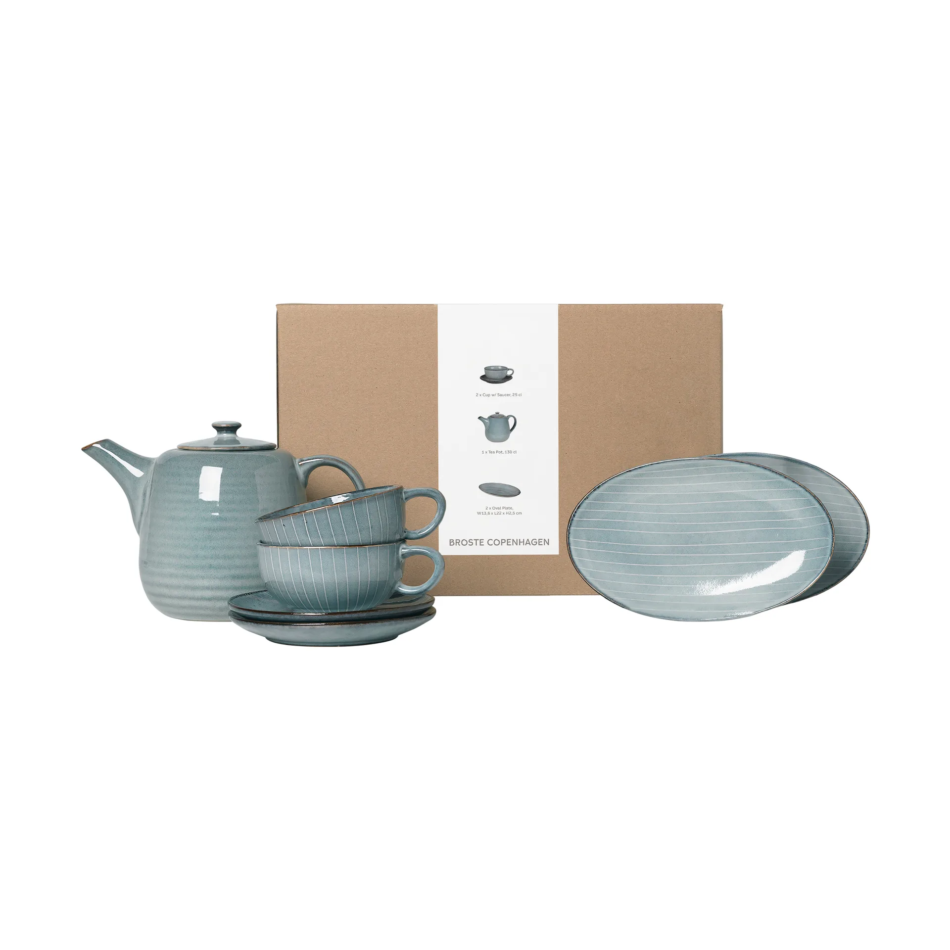 Nordic Sea theeservies voor twee, 5-delig Broste Copenhagen