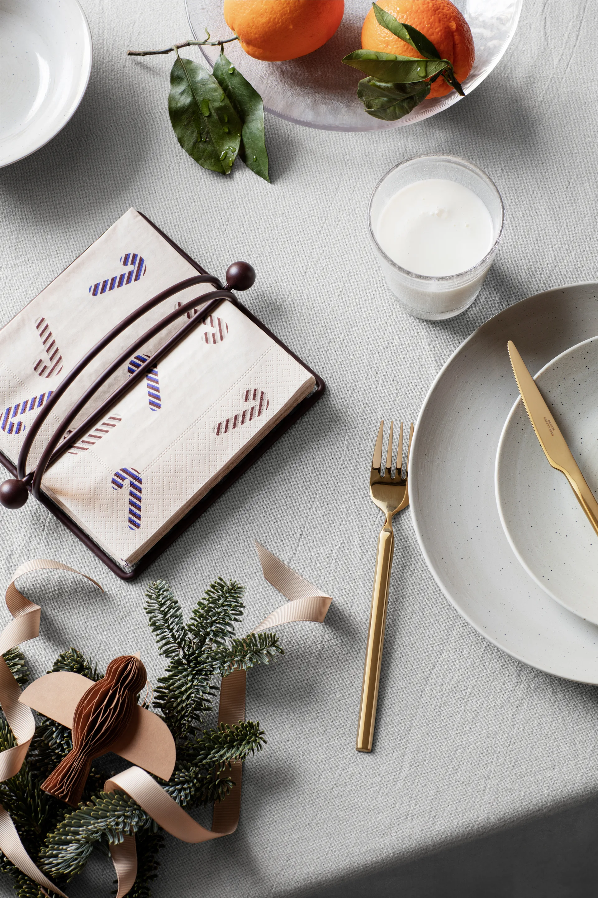 Nordic Vanilla dinerbord Ø26 cm, Cream with grains Broste Copenhagen