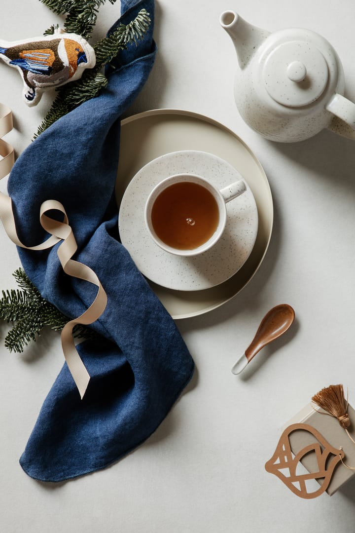 Nordic Vanilla kop met schotel 15 cl, Cream with grains Broste Copenhagen