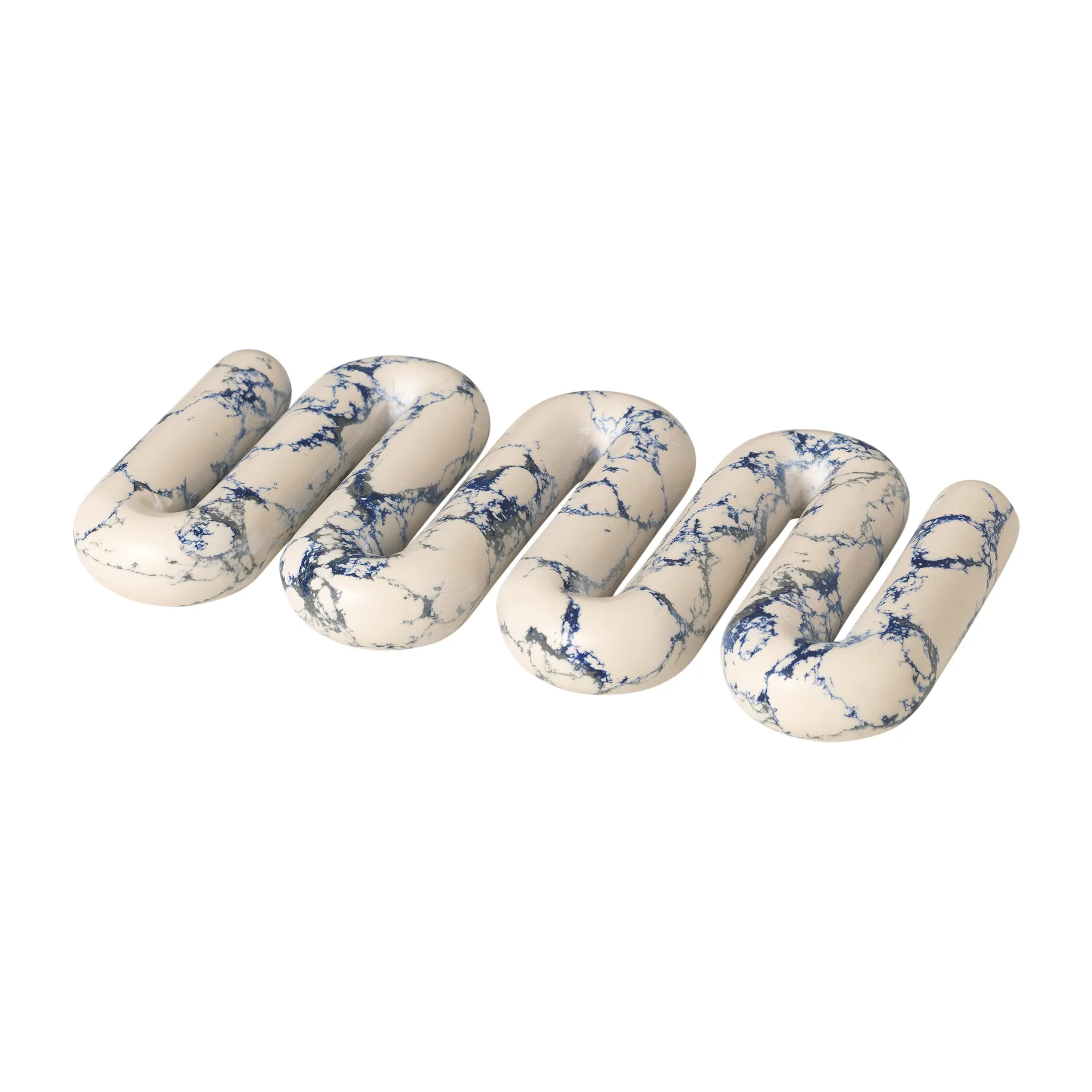 Orla pannenonderzetter 14x25 cm, White-spectrum blue Broste Copenhagen