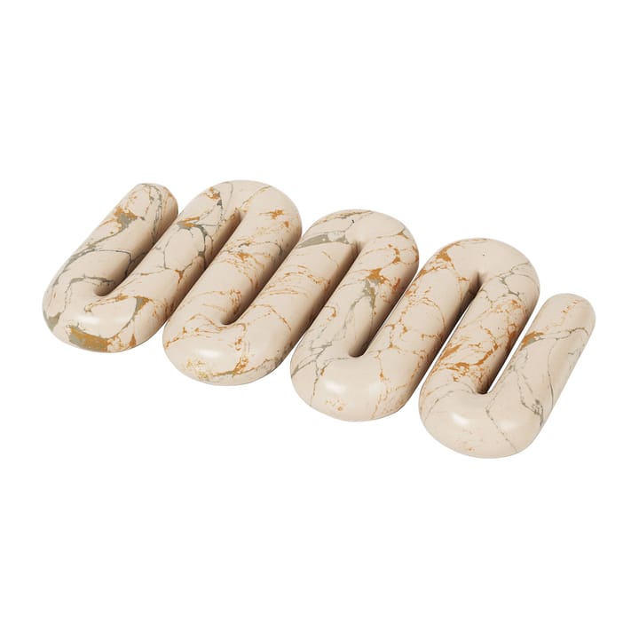 Orla pannenonderzetter 14x25 cm - White-tawny yellow - Broste Copenhagen