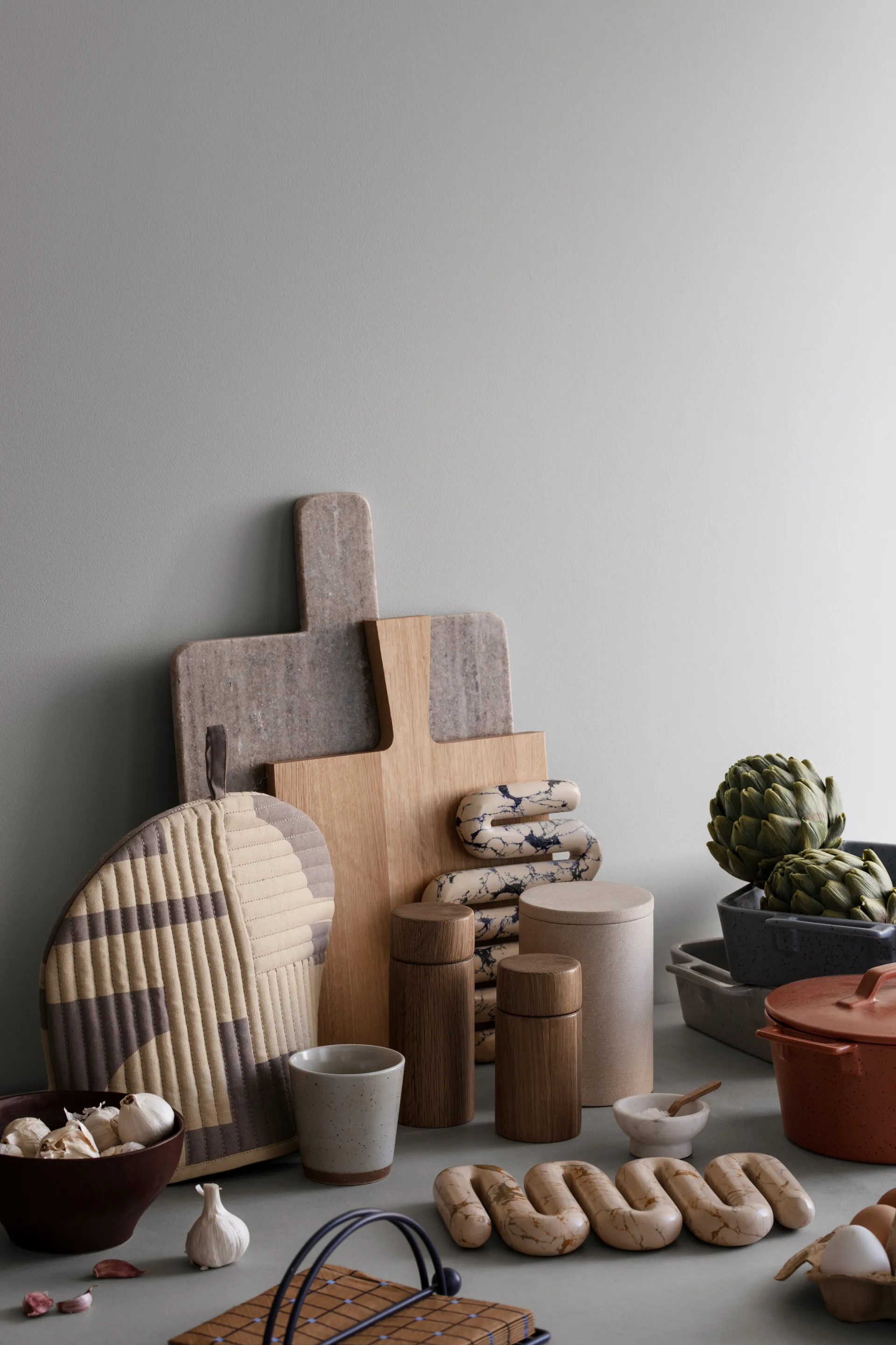 Orla pannenonderzetter 14x25 cm, White-tawny yellow Broste Copenhagen