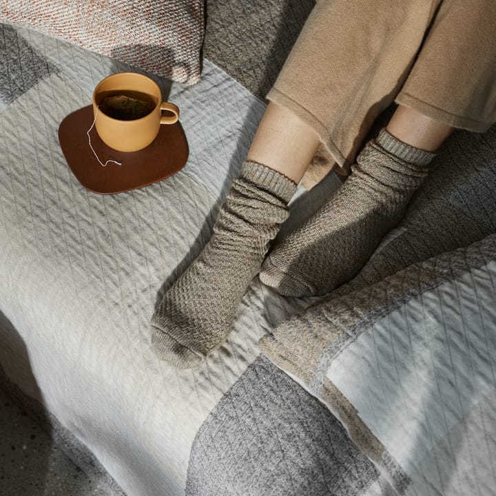 Patch kussenhoes 60x60 cm, Beige-bruin Broste Copenhagen