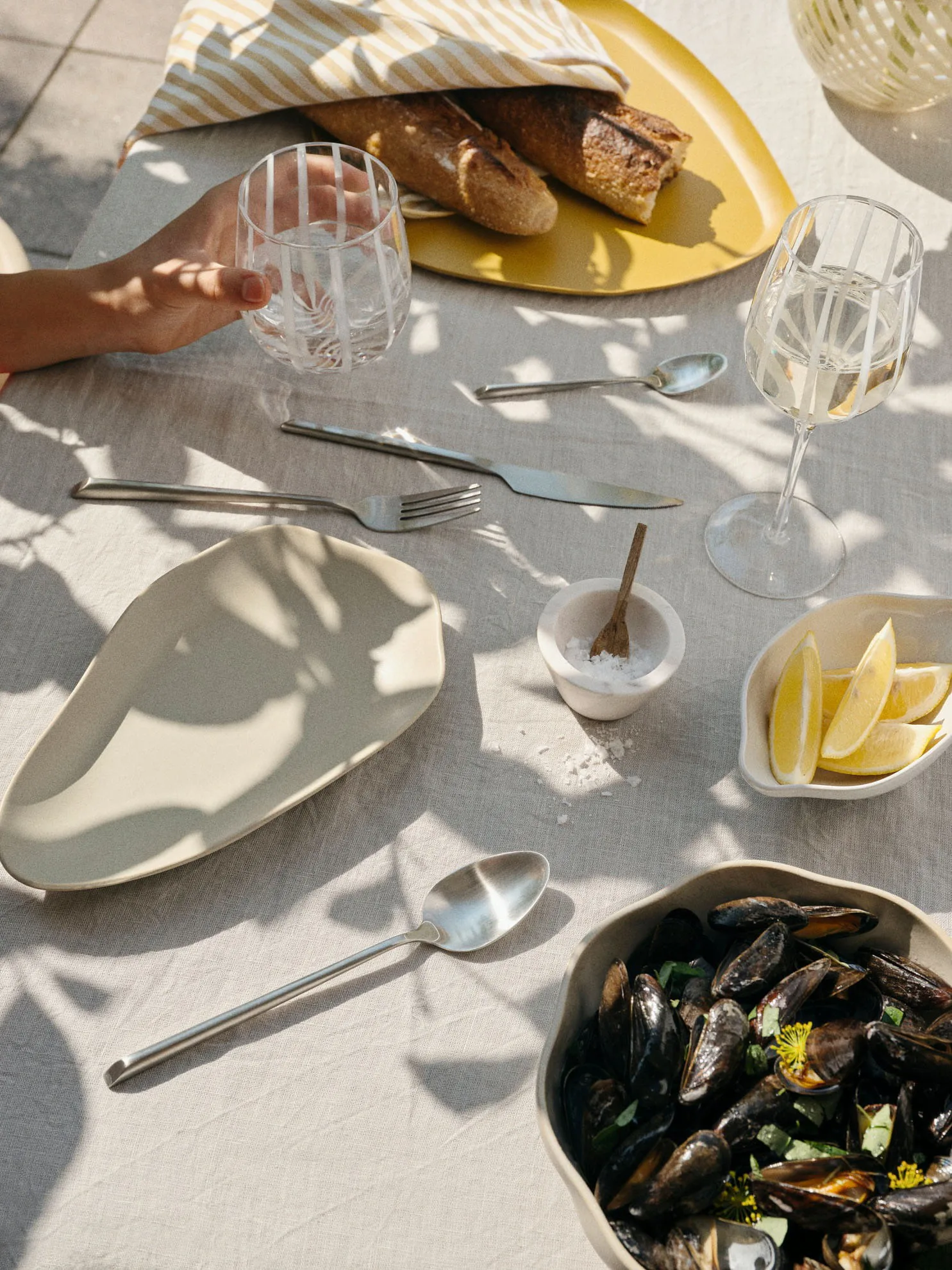 Pesce schaal 9,8x15,2 cm, Transparent white Broste Copenhagen