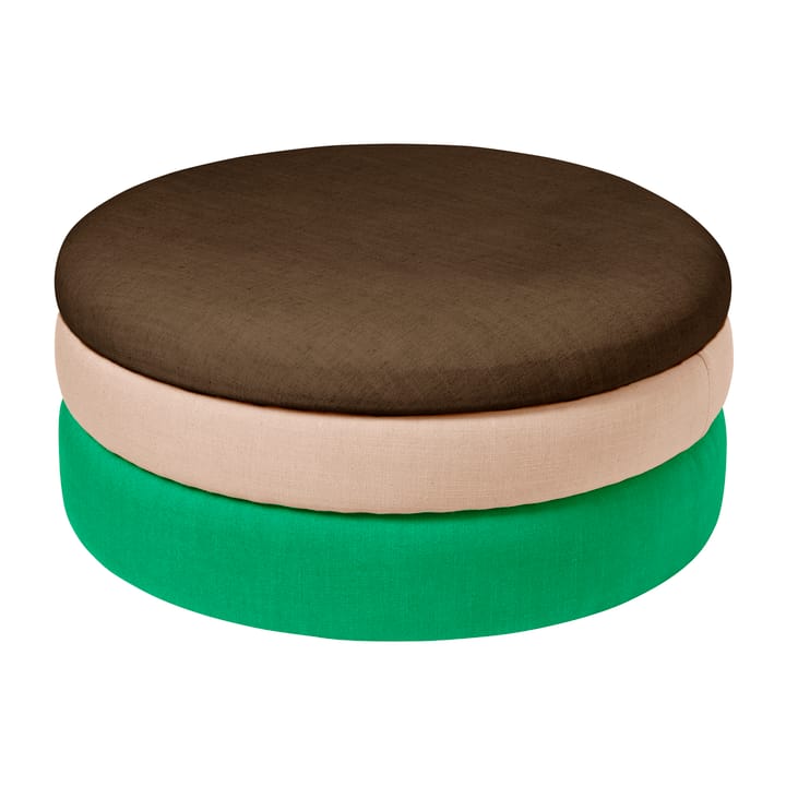 Pond poef 30 cm - Emerald green-rose-coffee - Broste Copenhagen