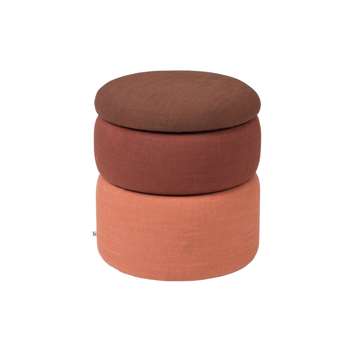 Broste Copenhagen Pond poef 42 cm Rusty shades | Scandinavisch Interieur | Poefs en hockers | Rood