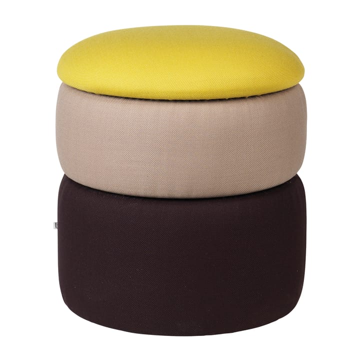 Pond poef 42 cm - Yellow-beige-dark grape - Broste Copenhagen