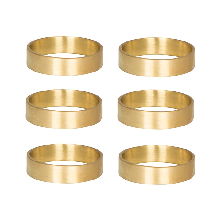 Ring servetring 6-pack - mat messing - Broste Copenhagen