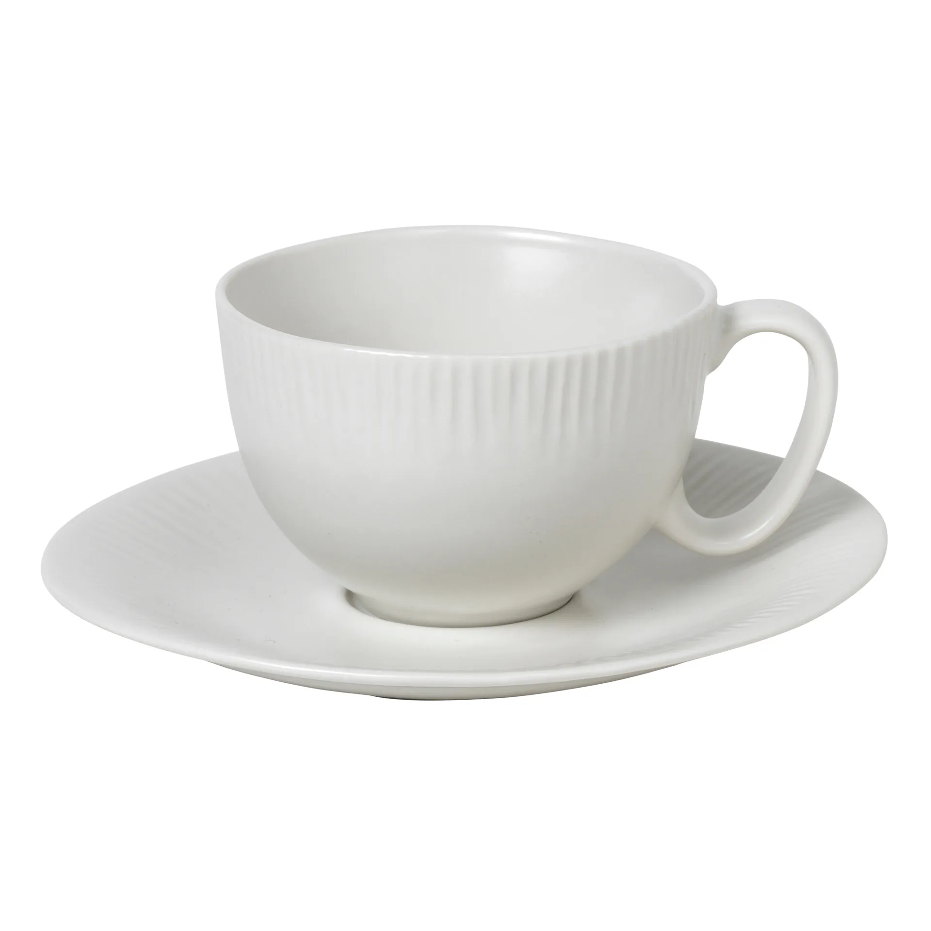 Sandvig kop met schotel soft white, 12,5 cl Broste Copenhagen