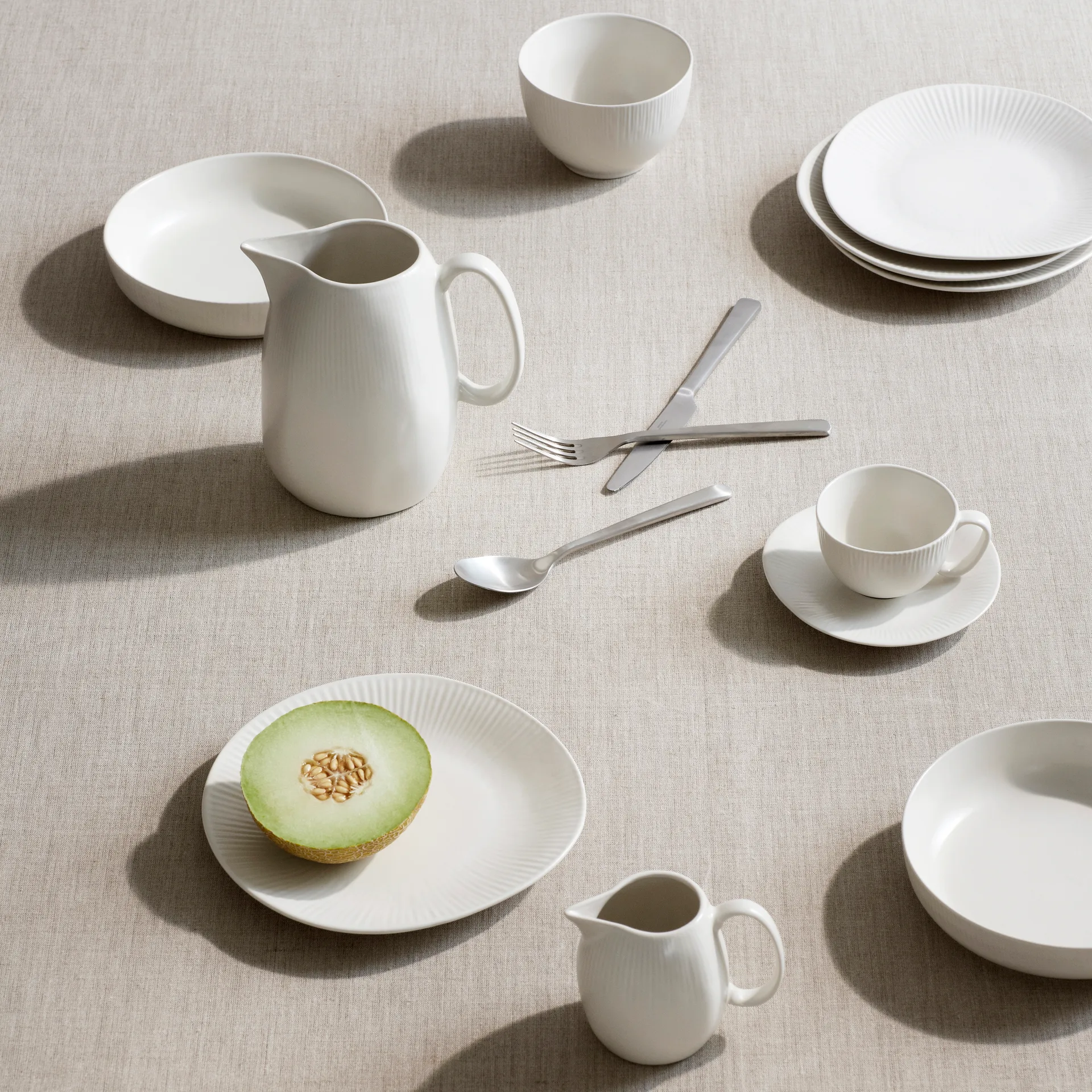 Sandvig serveerschaal soft white, 23 cm Broste Copenhagen