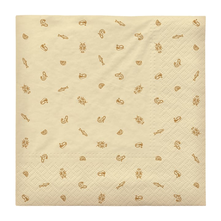 Sea servet 33x33 cm 20-pack - Fall yellow - Broste Copenhagen
