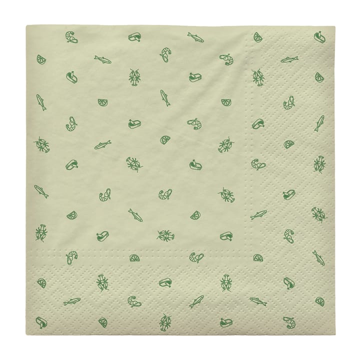 Sea servet 33x33 cm 20-pack - Jelly green - Broste Copenhagen