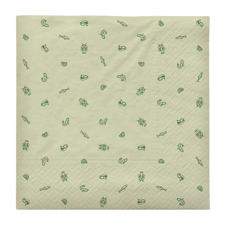 Sea servet 33x33 cm 20-pack - Jelly green - Broste Copenhagen