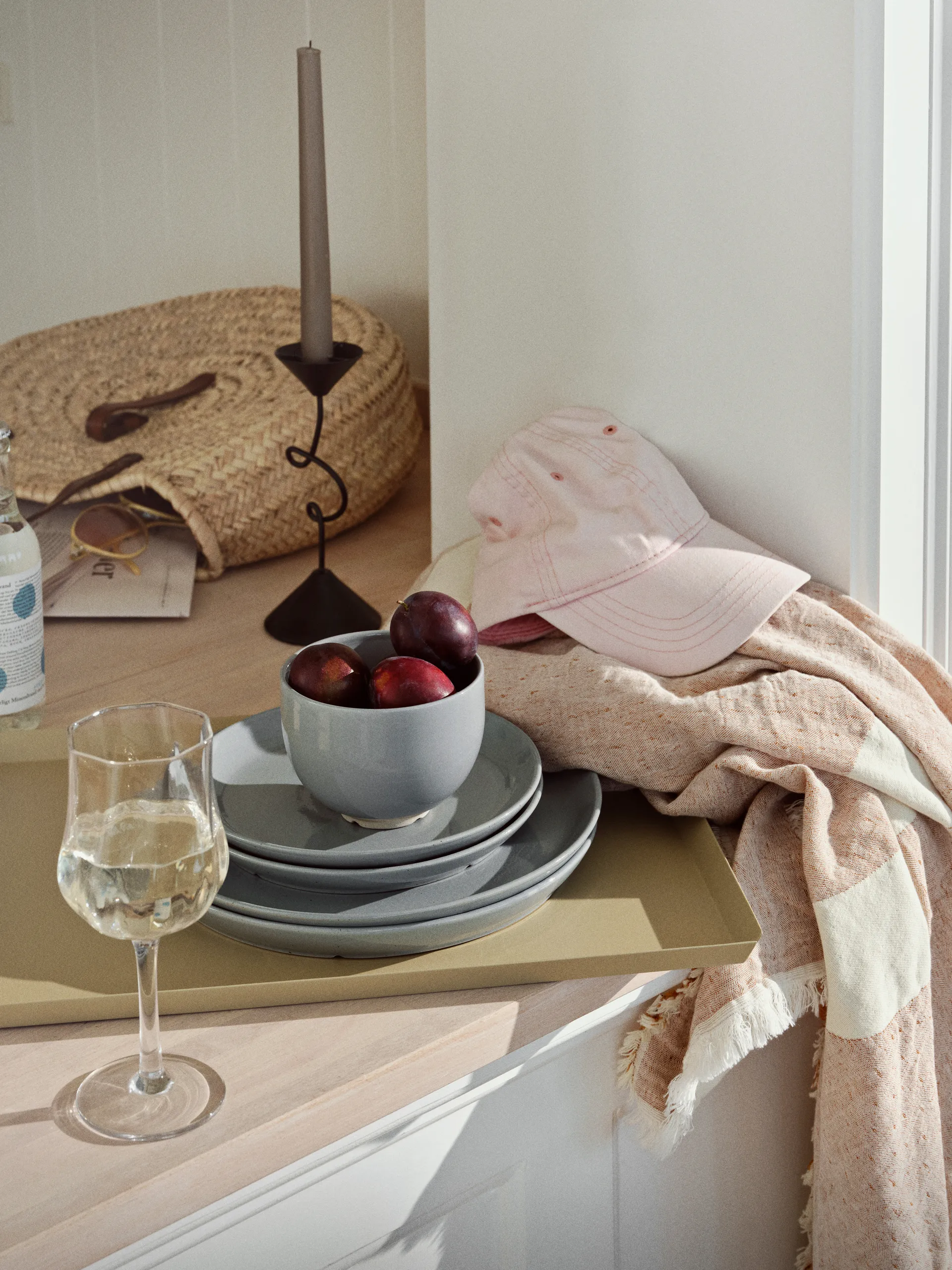 Selma kandelaar 19,5 cm, Black Broste Copenhagen