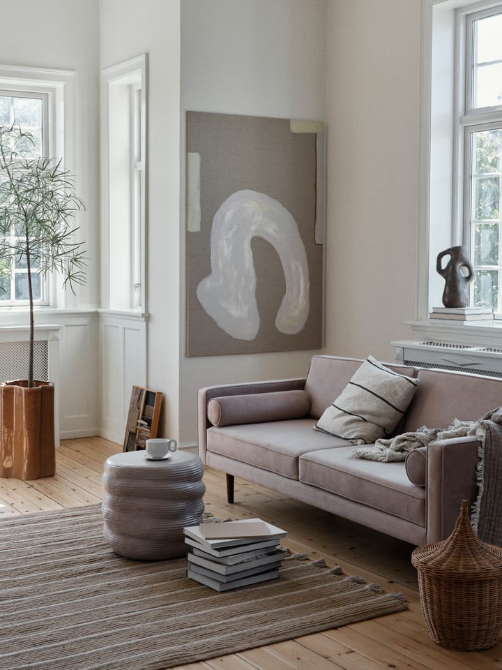 Sigrid kussenhoes 50x50 cm - Light beige-black - Broste Copenhagen