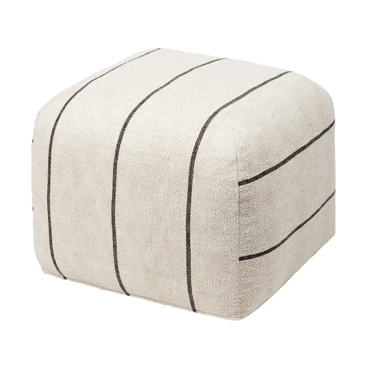 Sigrid poef 50x50 cm - Light beige-black - Broste Copenhagen