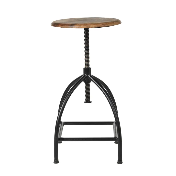 Sire ronde kruk - Naturel-zwart, Ø33x73 cm - Broste Copenhagen