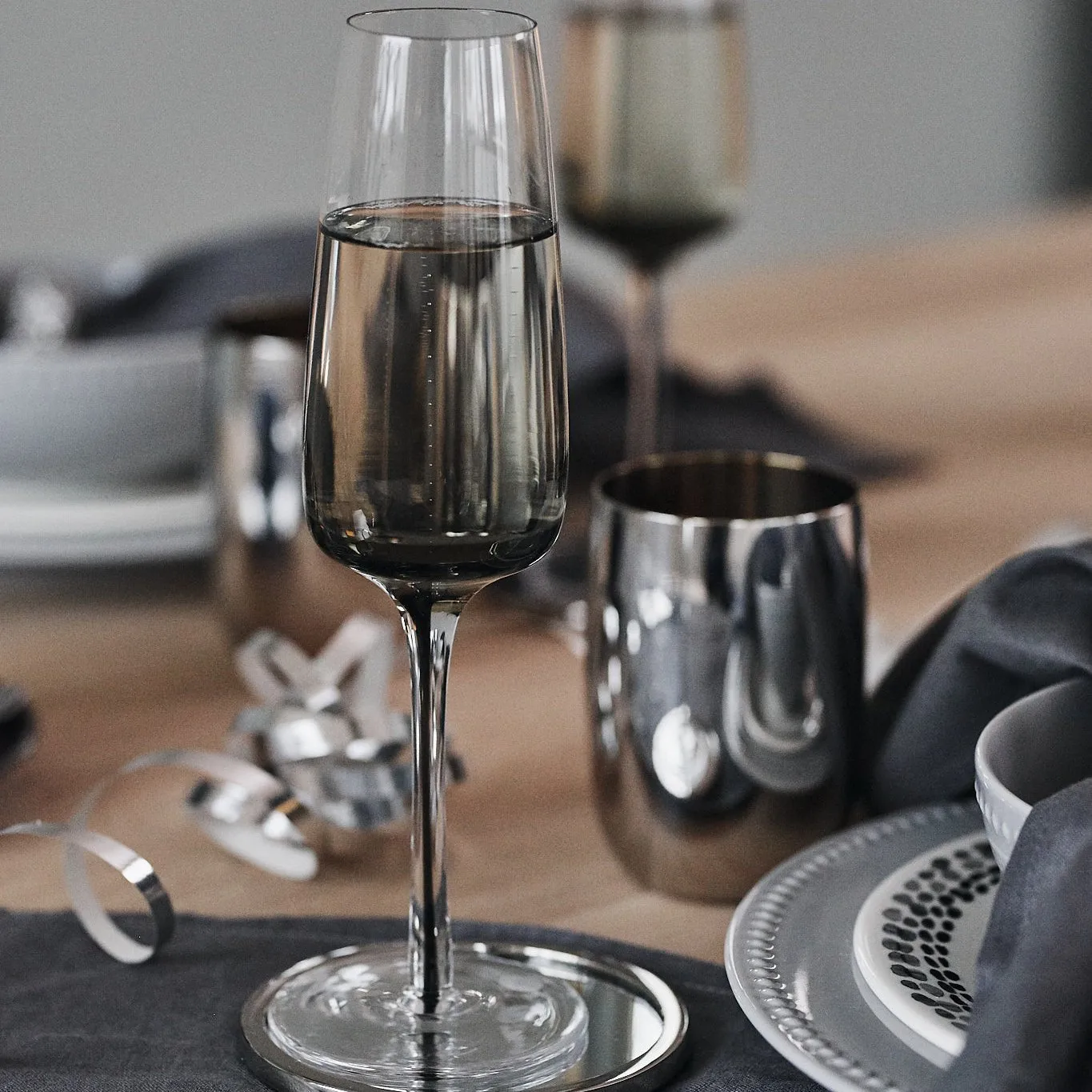 Smoke champagneglas, 20 cl. Broste Copenhagen