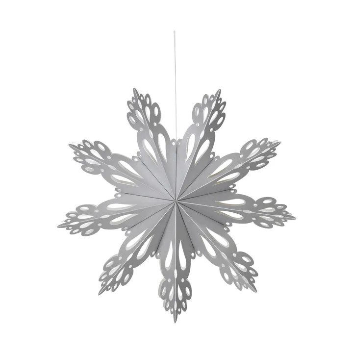 Snowflake adventsster - Zilver, M - Broste Copenhagen