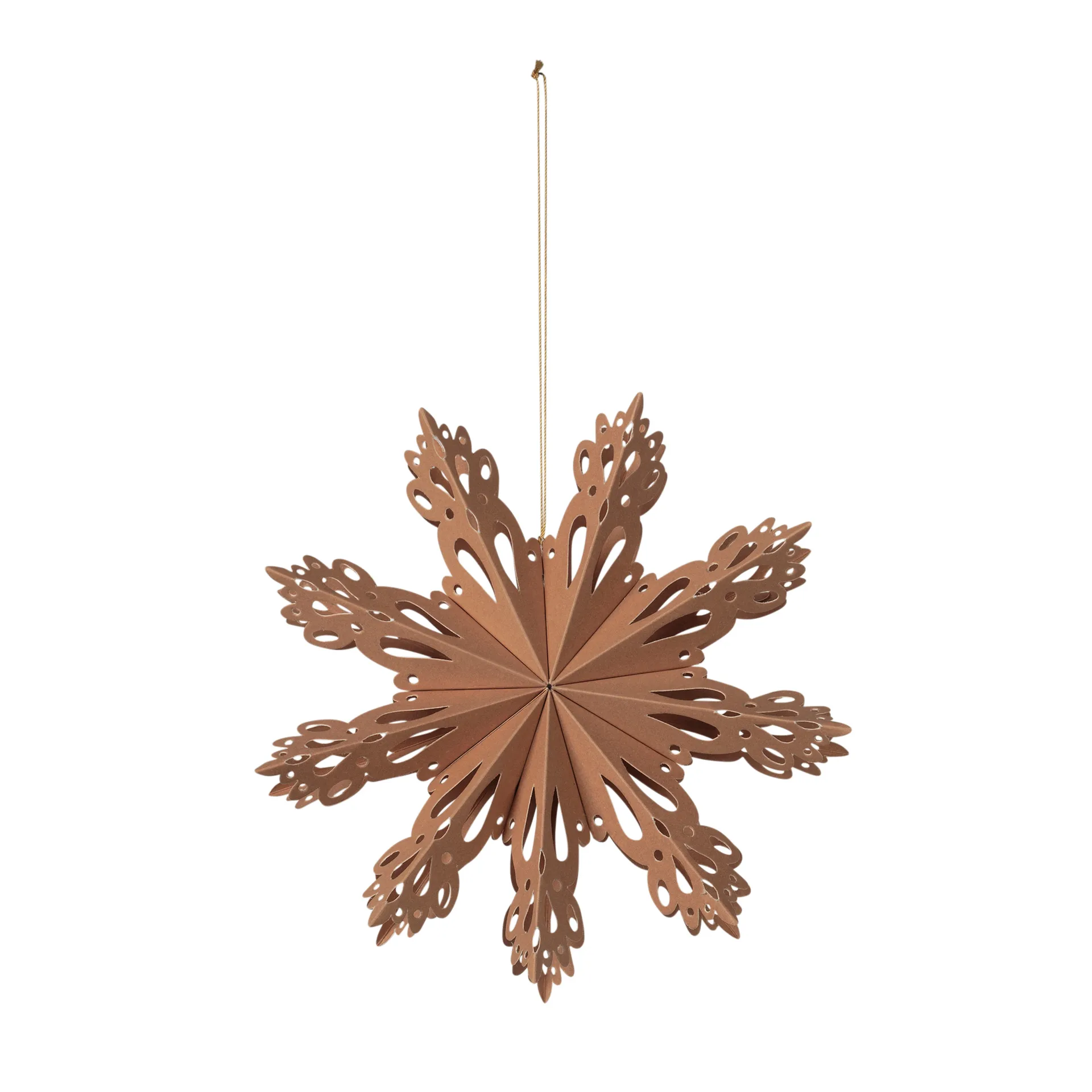 Snowflake kerstdecoratie Indian tan, Ø15 cm Broste Copenhagen