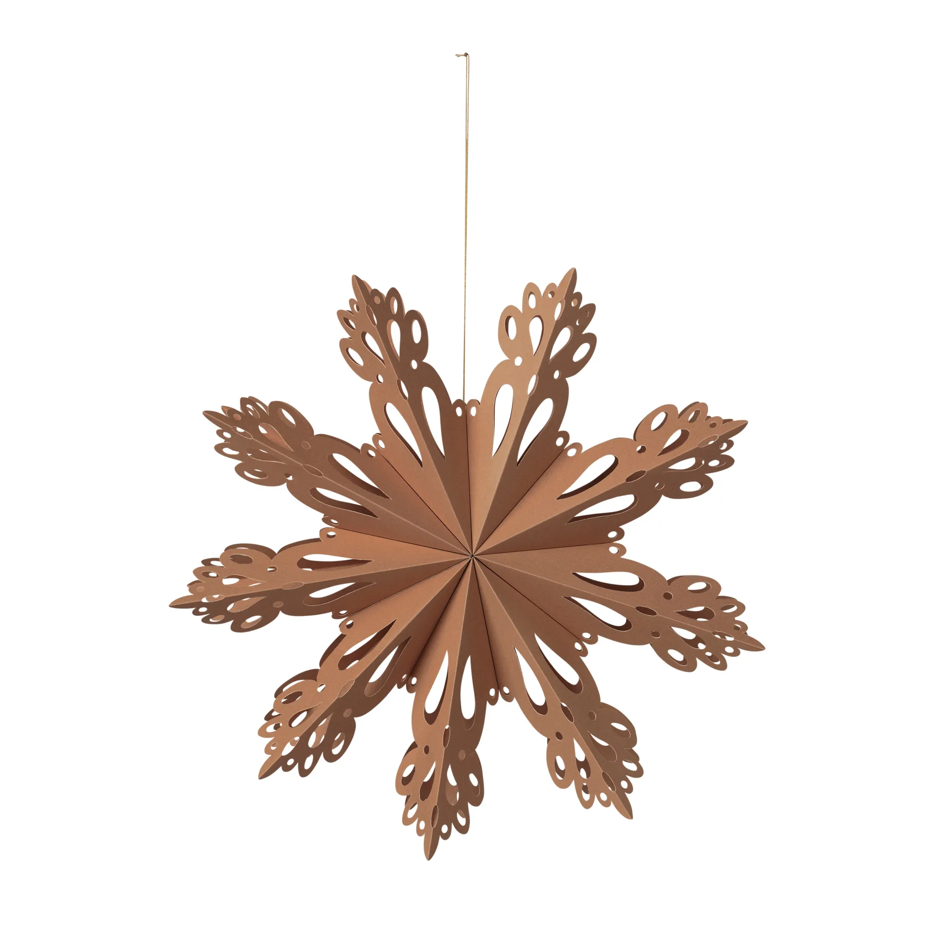 Snowflake kerstdecoratie Indian tan, Ø30 cm Broste Copenhagen