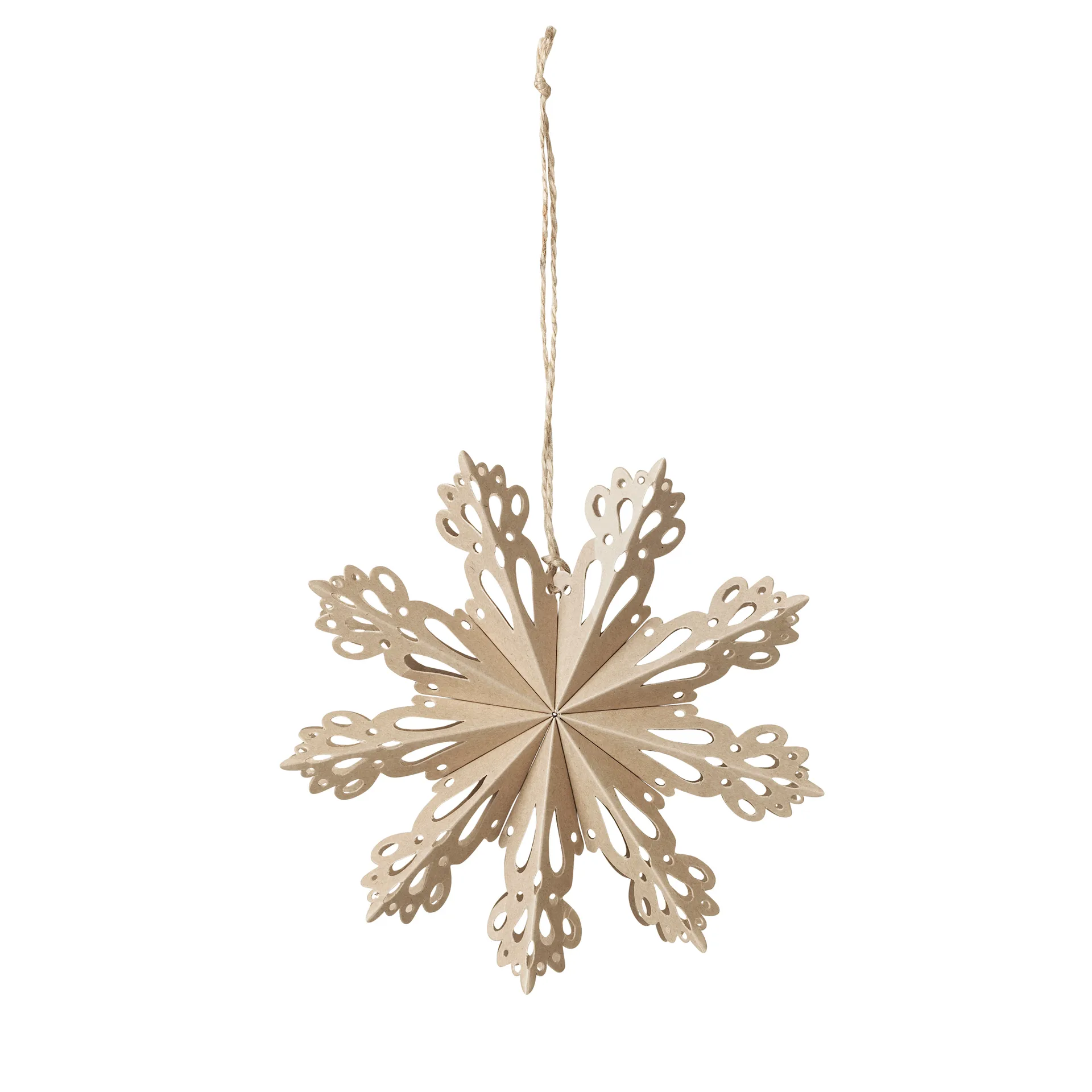 Snowflake kerstdecoratie natural, Ø15 cm Broste Copenhagen