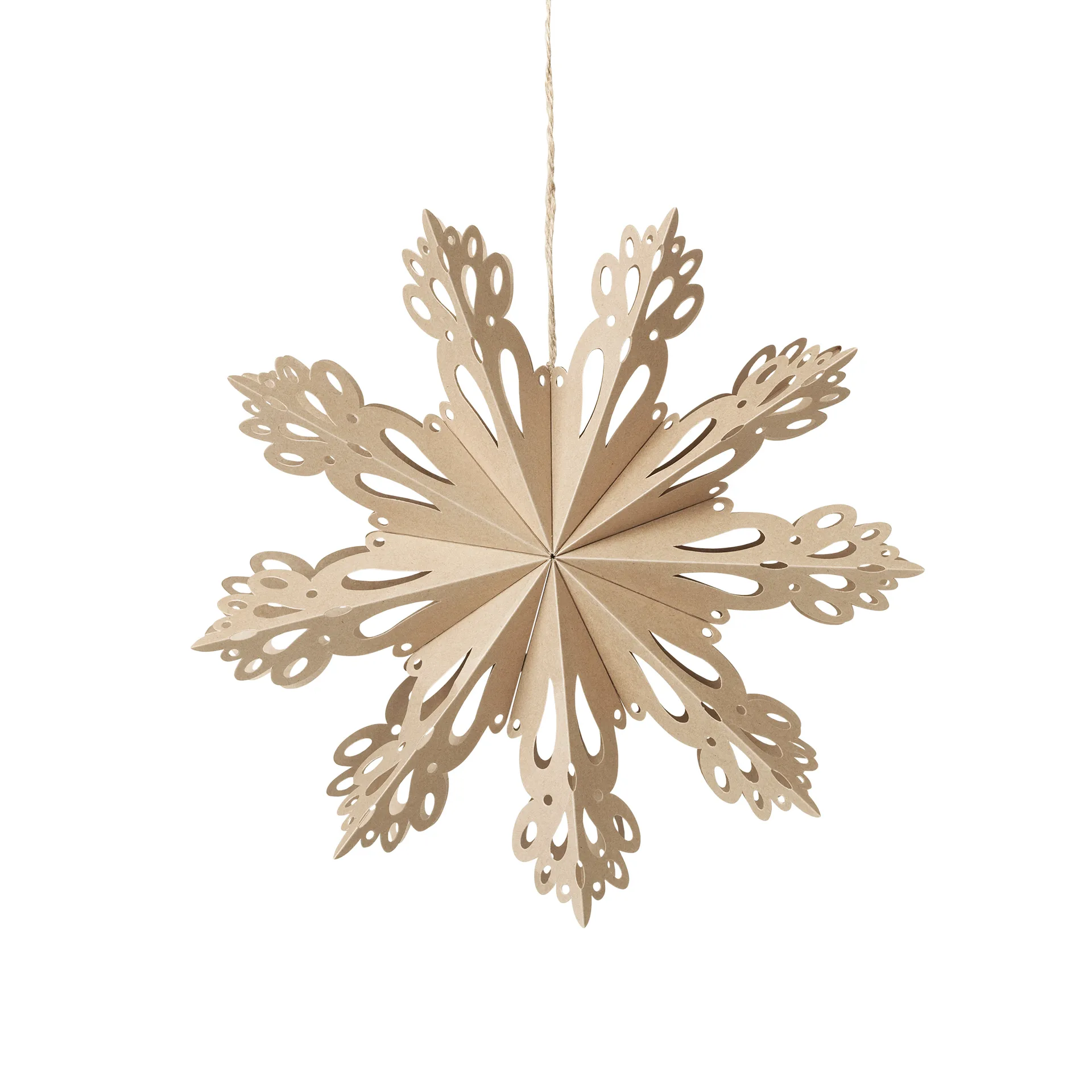Snowflake kerstdecoratie natural, Ø30 cm Broste Copenhagen