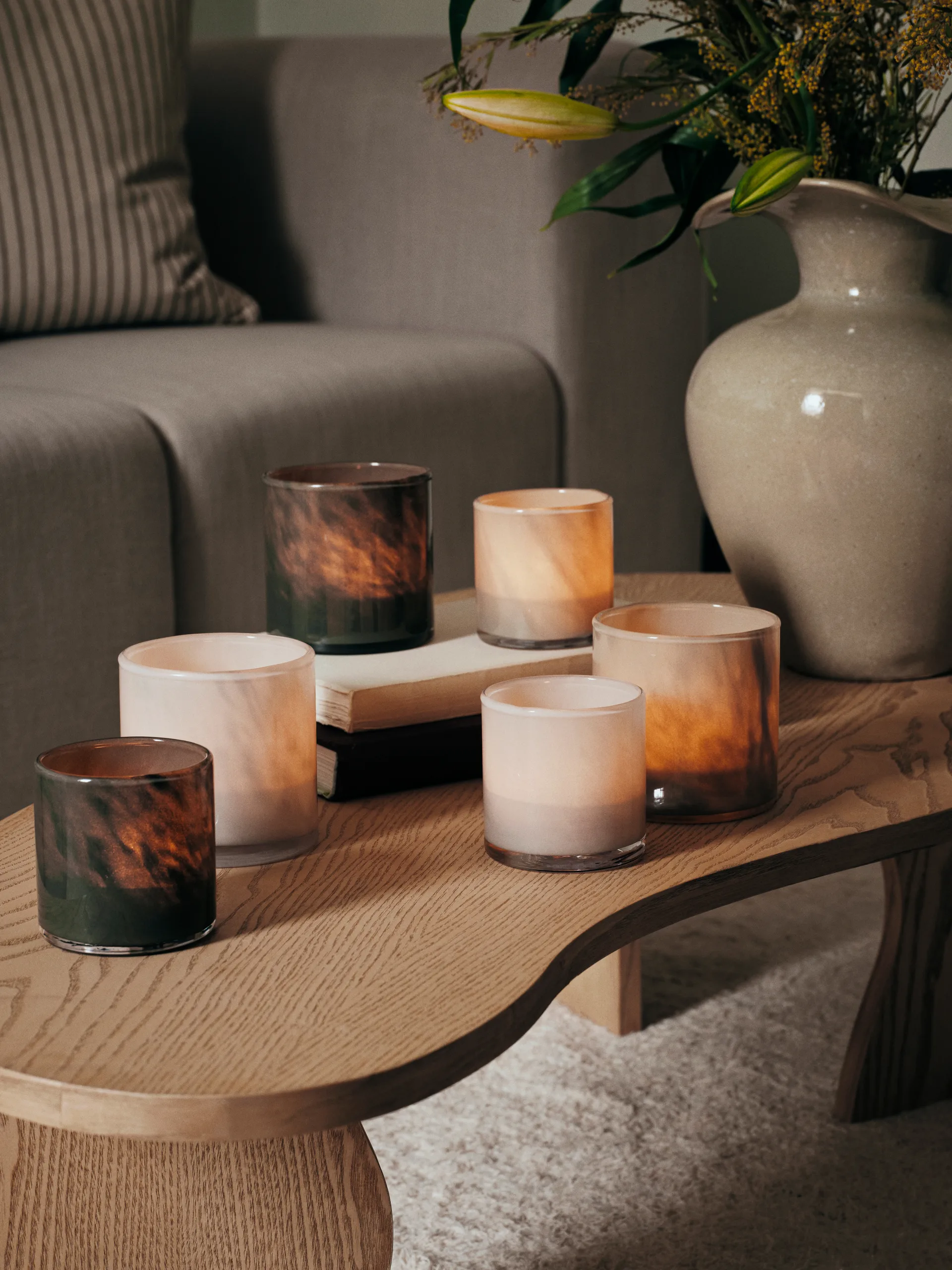 Solai Hurricane windlicht, Dark Green, Ø10 cm Broste Copenhagen