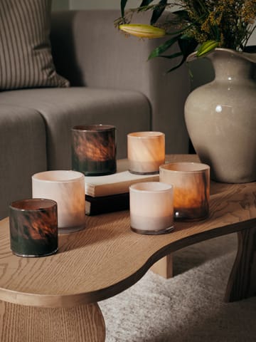 Solai Hurricane windlicht - Taupe Warm Grey, Ø10 cm - Broste Copenhagen