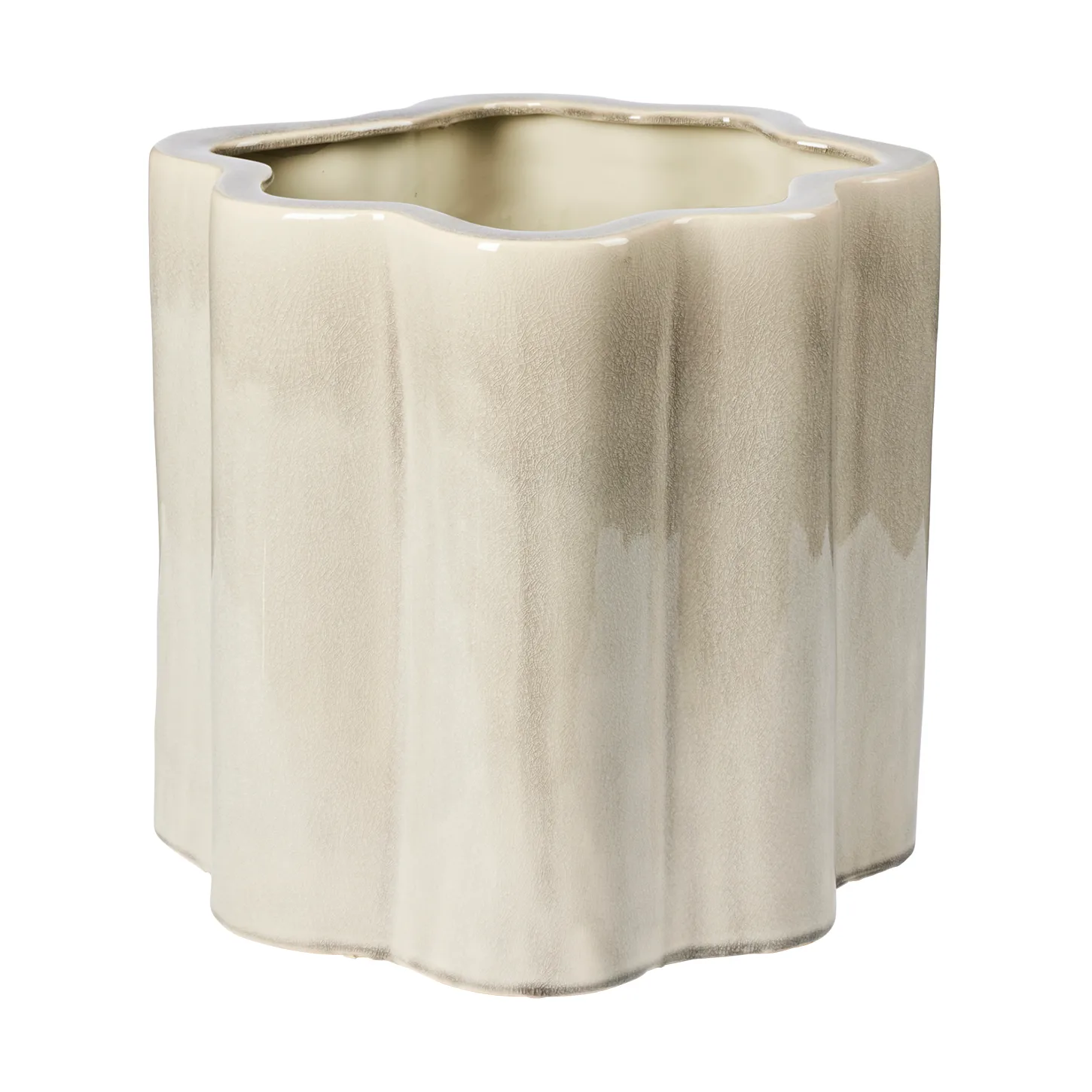 Sonja bloempot H:36 cm, Rainy Day Grey Broste Copenhagen