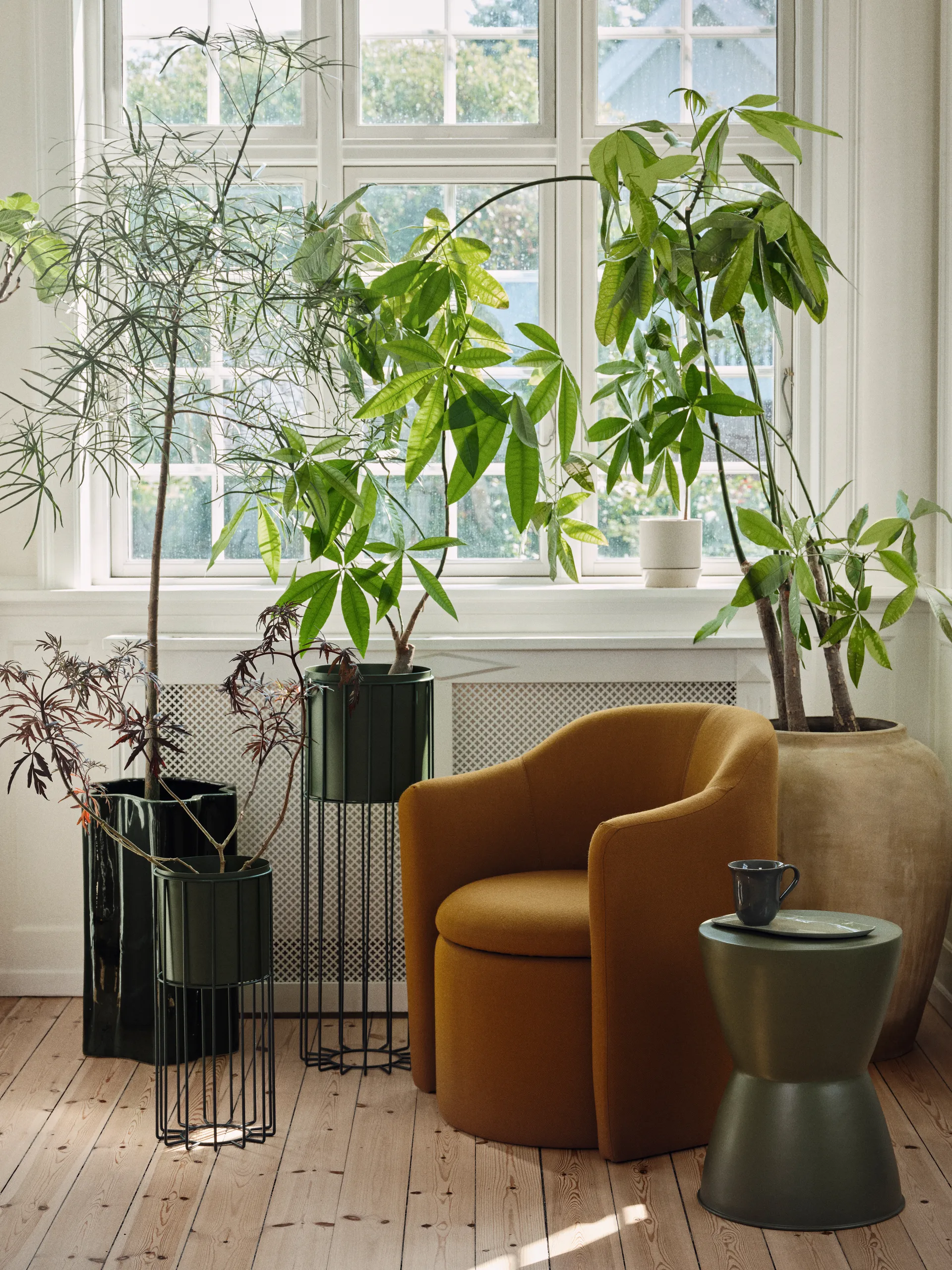 Sonja bloempot H:55 cm, Dark green Broste Copenhagen