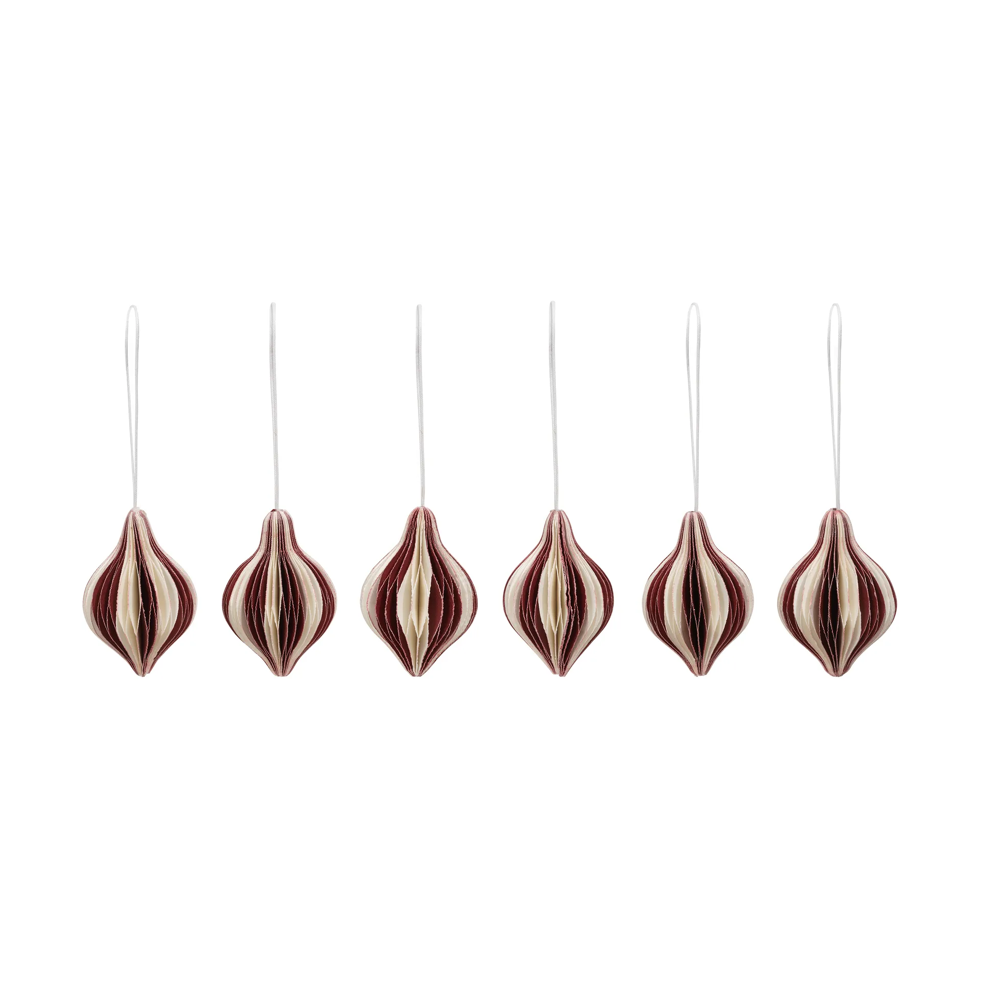 Spira kersthanger, Burgundy-Off White Broste Copenhagen