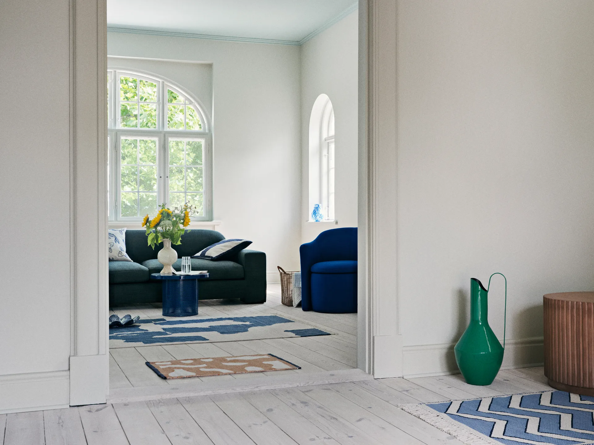 Stripe drinkglas 55 cl, Clear-white stripes Broste Copenhagen