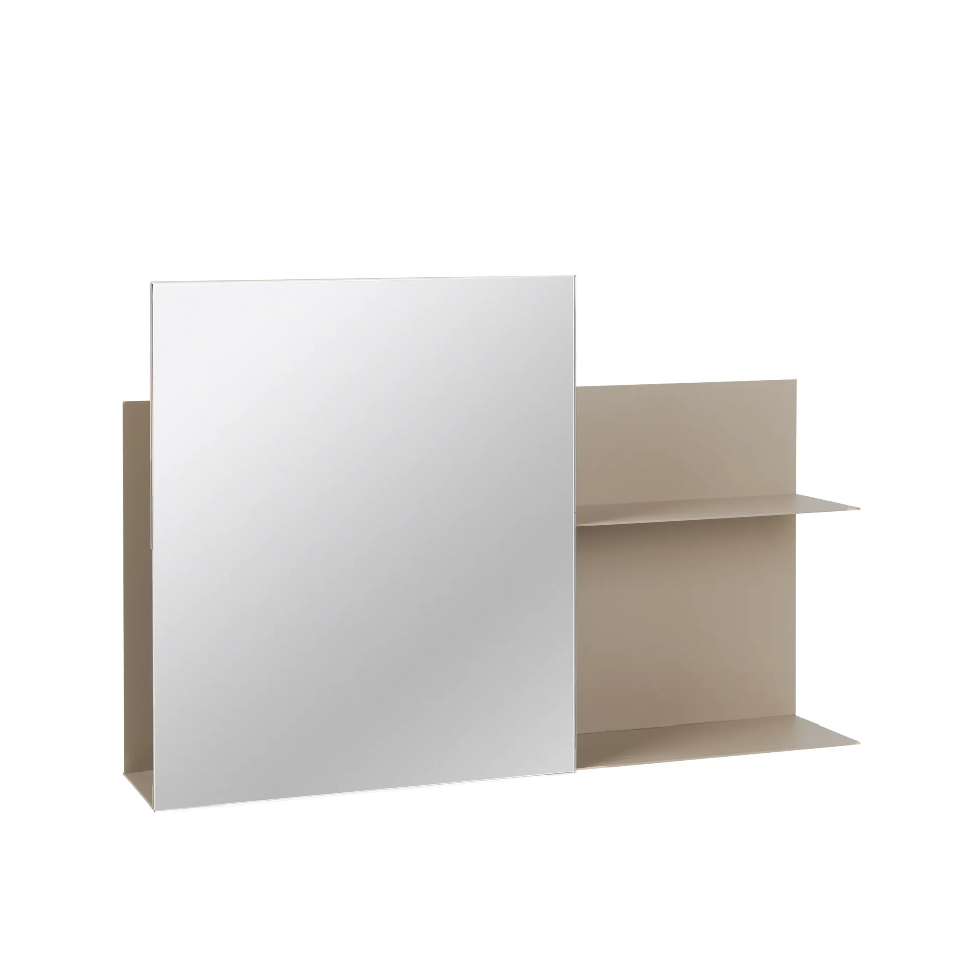 Svante muurplank met spiegel, Jern beige Broste Copenhagen