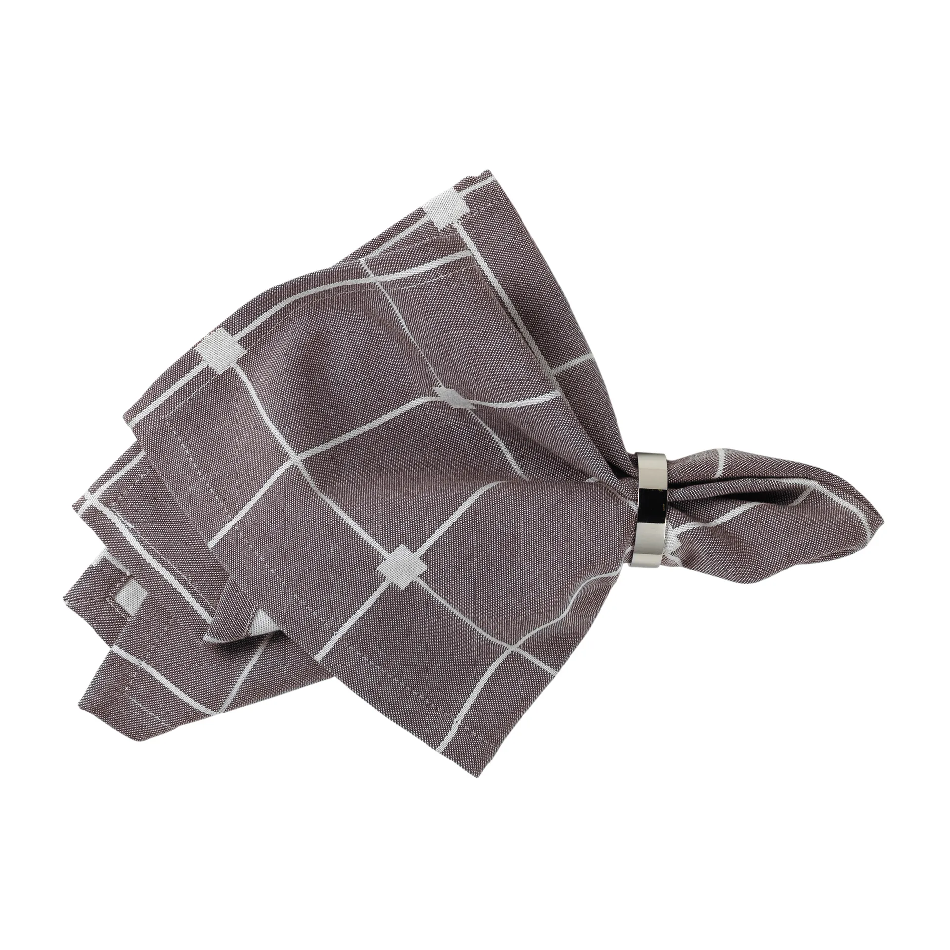 Tila stoffen servet 45x45 cm, Decadent chocolate-off white Broste Copenhagen